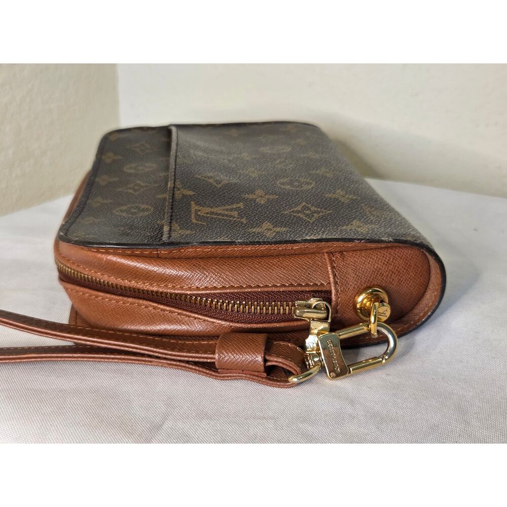 Louis Vuitton Monogram Orsay Clutch Wristlet Bag AR0917 LV Brown Canvas - Picture 13 of 13